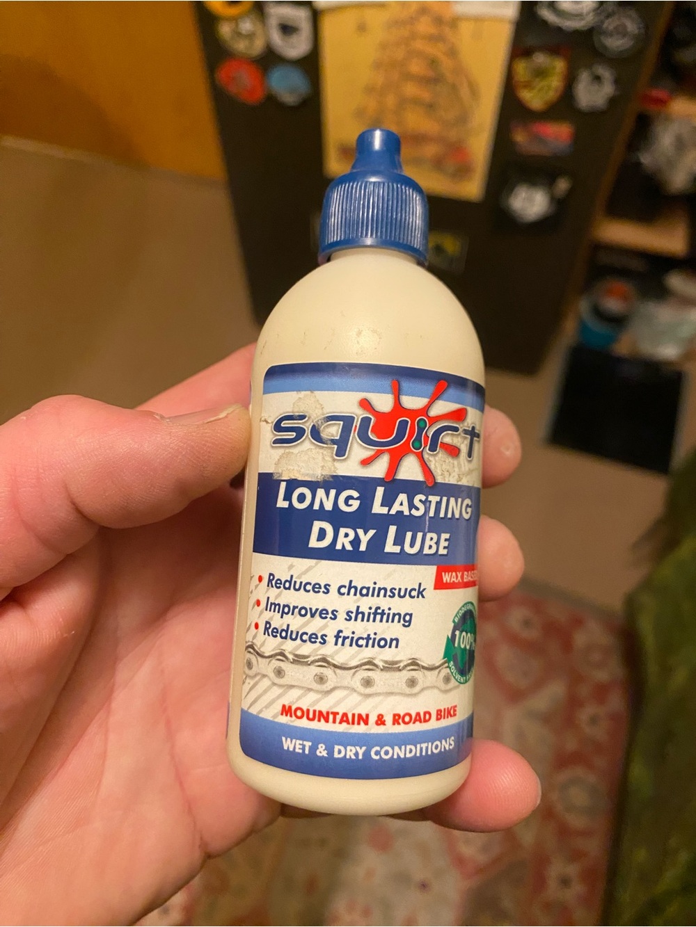 New 120ml (4 Fluid Oz) Bottle of Squirt Brand Long Lasting Dry Lube For Bicycles